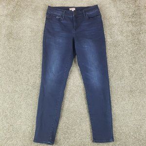 Juicy Couture Jeans Sz 10 (30x28) Womens Skinny Dark Blue Mid Rise Stretch Denim